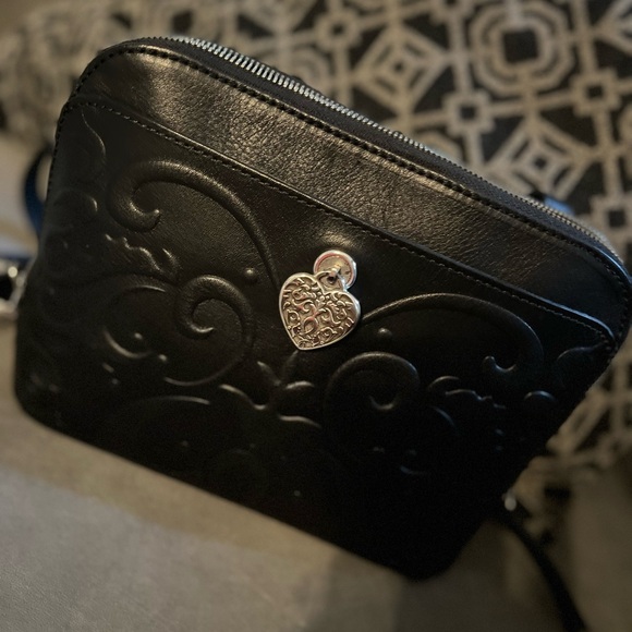 Brighton Black Crossbody Bag with Heart Charm - Picture 2 of 6